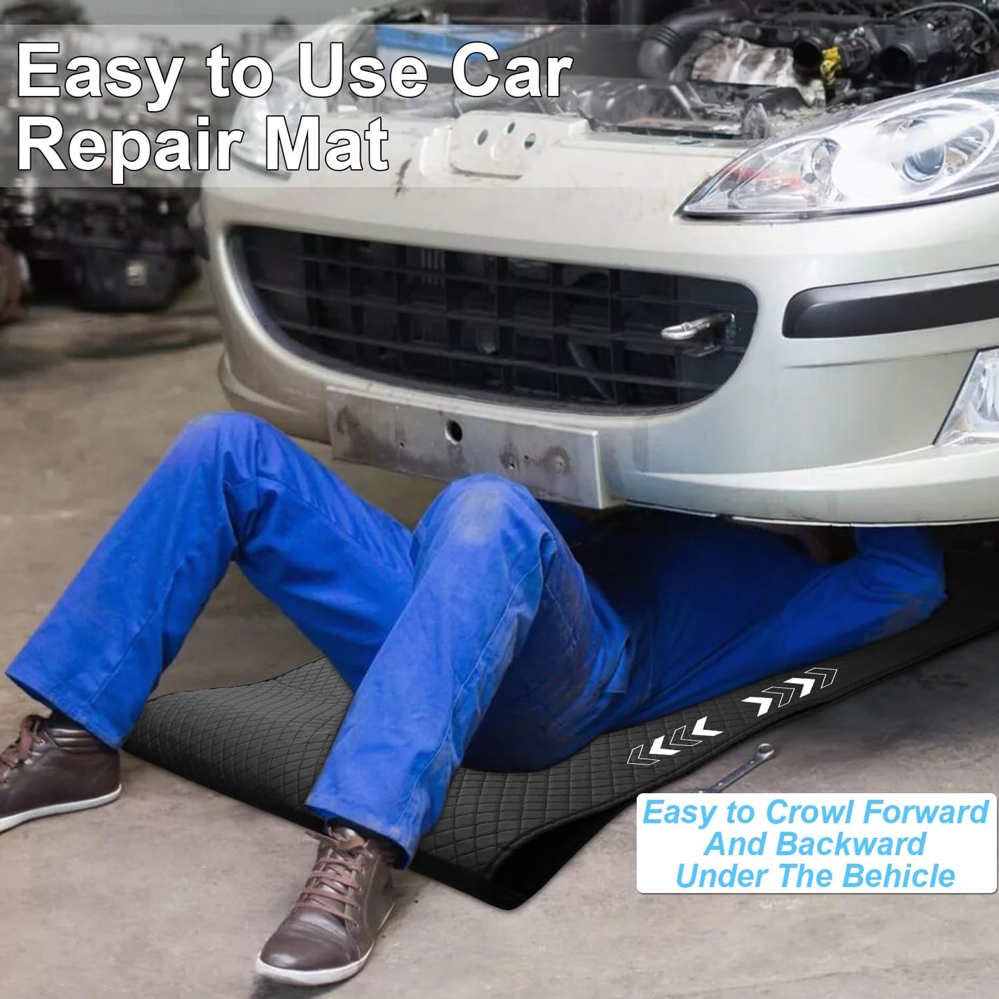 Magical Rolling Creeper Mat,Under Car Repair Mat, 60x28 Inch Portable Creeper Rolling Pad with Storage Bag,Car Repair Garage Mat for Low Clearance, Auto Repairing Tool for Working On The Ground