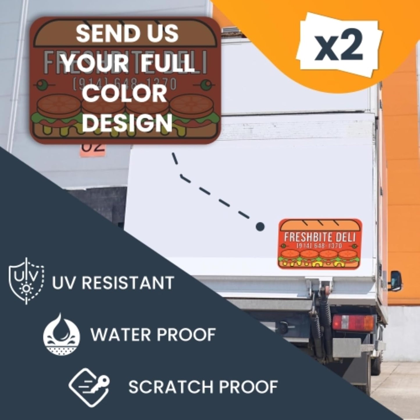 Magnet Me Up Customizable and Personalized Automotive Magnet Decals (24”x36” Rectangle)