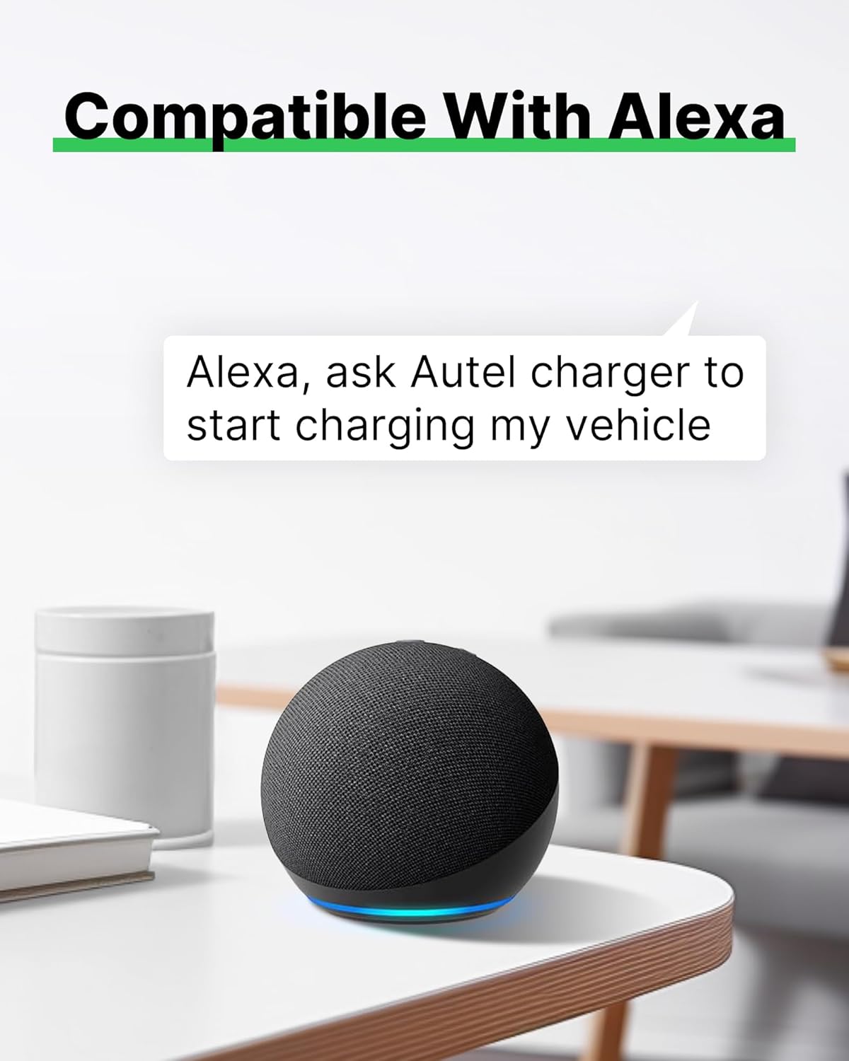 Autel Home Level 2 EV Charger up to 40Amp, 240V, Indoor/Outdoor Fast Electric Vehicle Charging Station with Flexible 25-Foot Cable, NEMA 14-50 Plug, Dark Gray