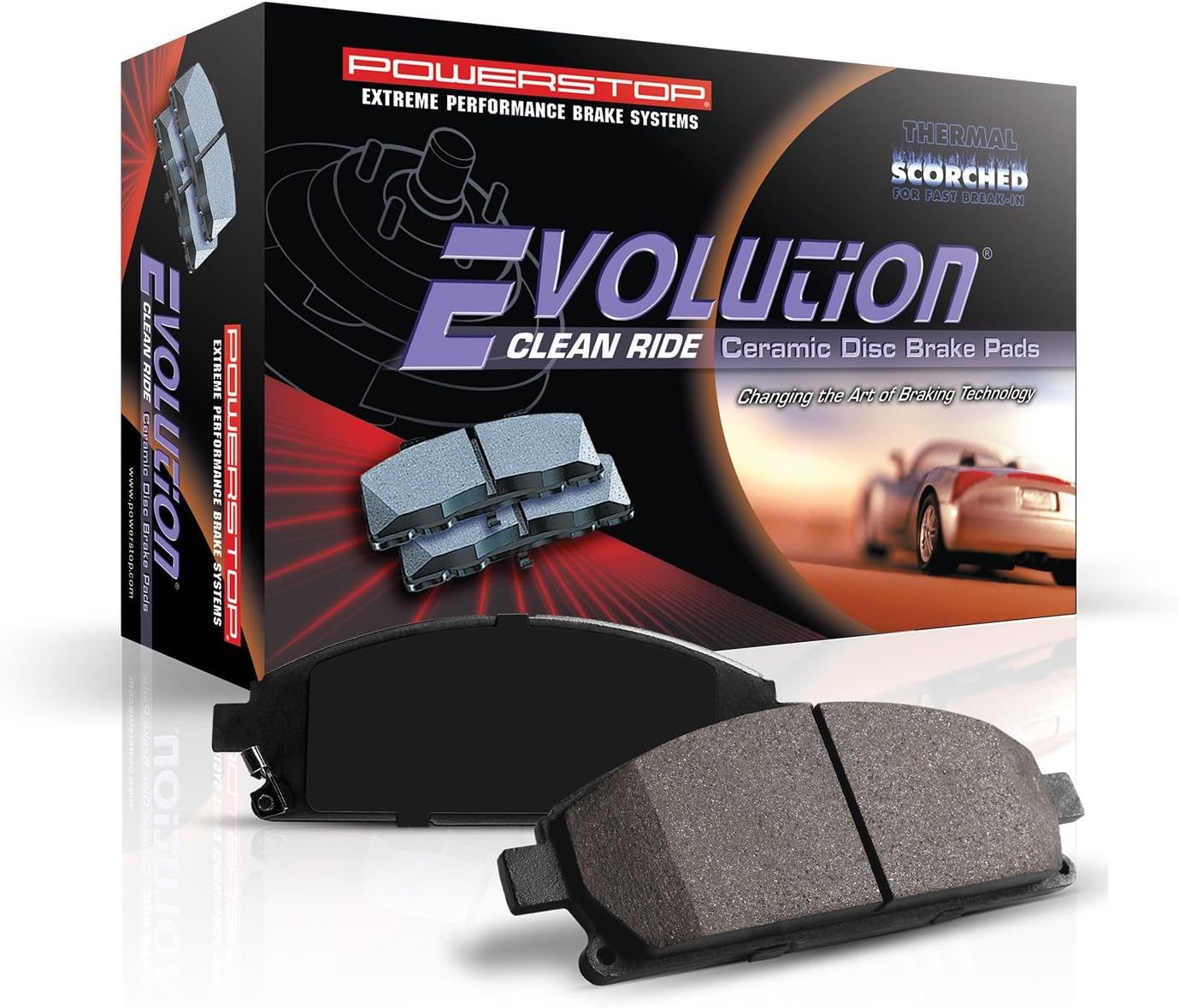 Power Stop 16-674 Z16 Evolution Rear Ceramic Brake Pads For Ford Crown Victoria 1996-2002, Lincoln Town Car 1996-2002, Mercury Grand Marquis 1996-2002 [Model Specific]