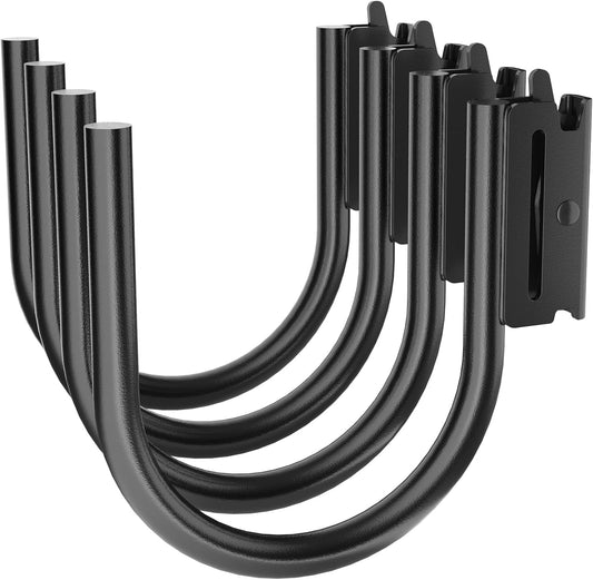 4PCS Heavy Duty E Track J Hooks，Large Steel 5" J Hook E Track Accessories for Enclosed Trailer,Workshop & Garage,Maximum Load 1400 Pounds(1/2" Diameter Solid Steel)