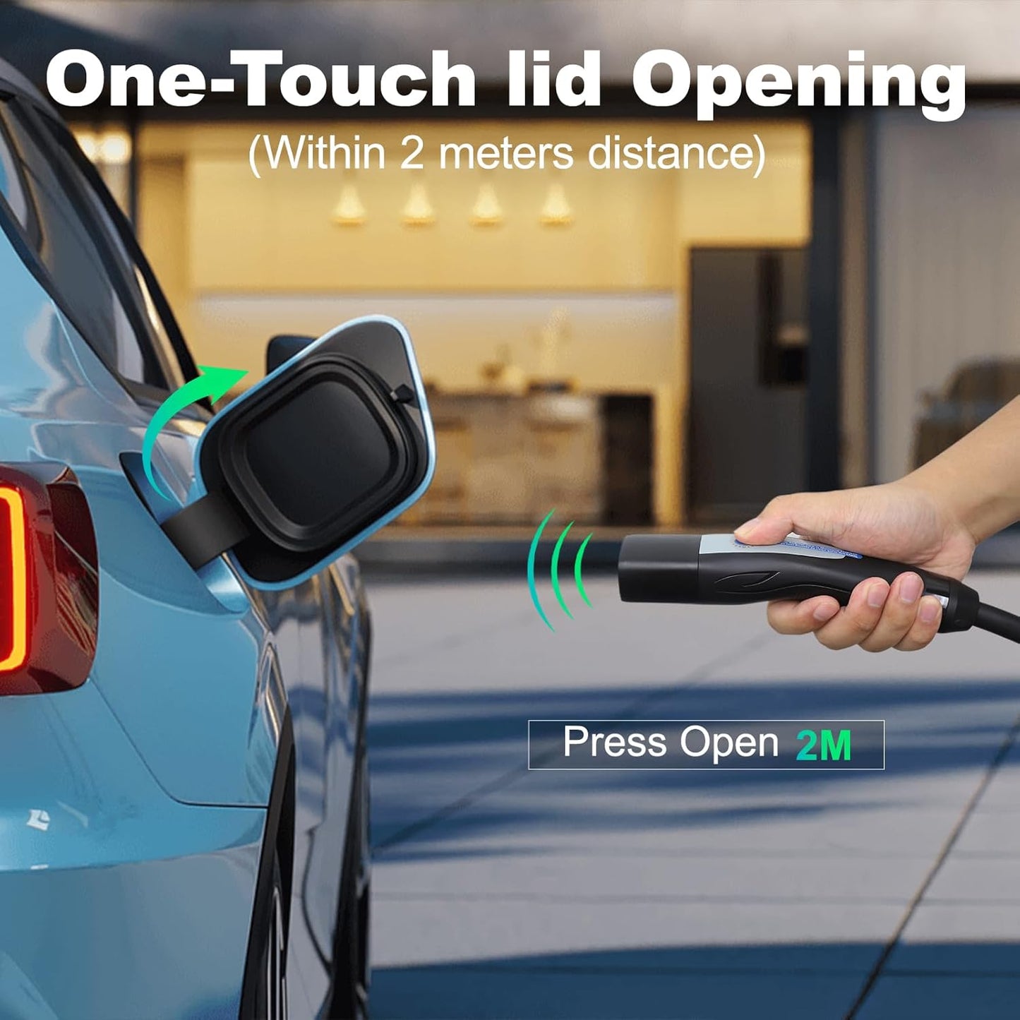 Level 1/2 EV Charger for Tesla 16Amp, Electric Vehicle Portable Charger with 20FT Cable, 3.5KW Home EV Charging Station for J1772 Electric Cars,110V-240V, NEMA 6-20 & NEMA 5-15 Plug