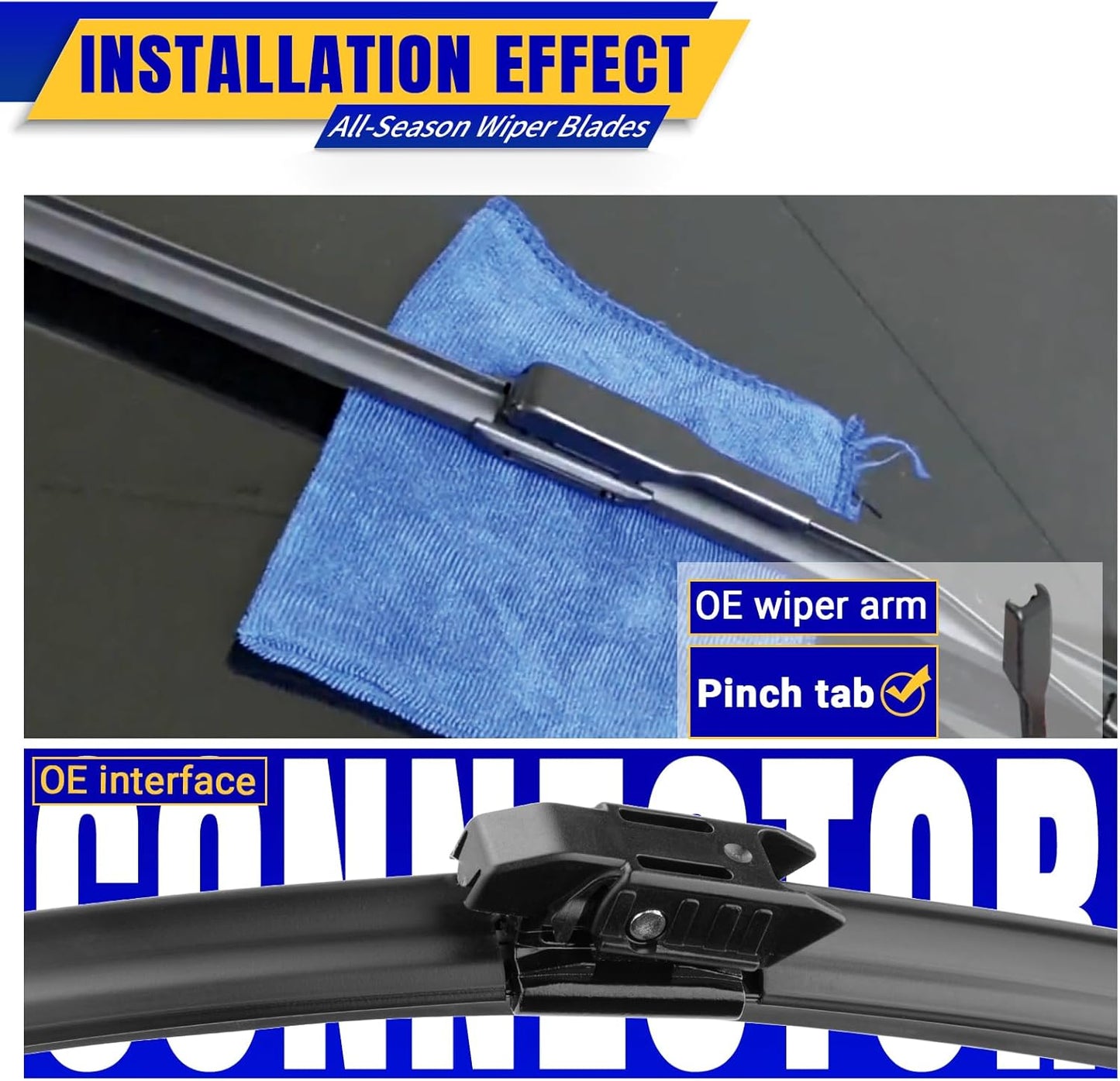 3 wipers Replacement for 2018-2022 BMW X2, Windshield Wiper Blades Original Equipment Replacement - 24"/20"/13" (Set of 3)