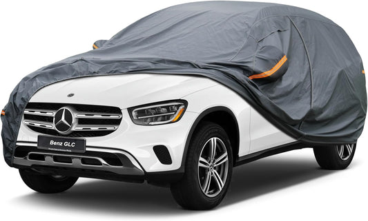 Premium Car Cover Custom Fit Mercedes-Benz GLC 300 350e (2016-2025), 16 Layers Heavy Duty Car Cover Waterproof All Weather with Zipper Door for Sun Rain Snow Dust Uv Protection