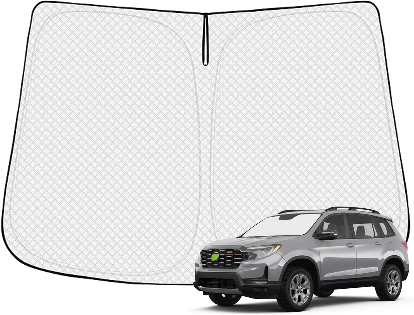 Windshield Sun Shade for 2019-2025 Honda Passport Sport Accessories Thicken 6-Layer Front Window Sunshade Cover Sun Visor Protector Foldable Block UV Rays Keep Vehicle Cool