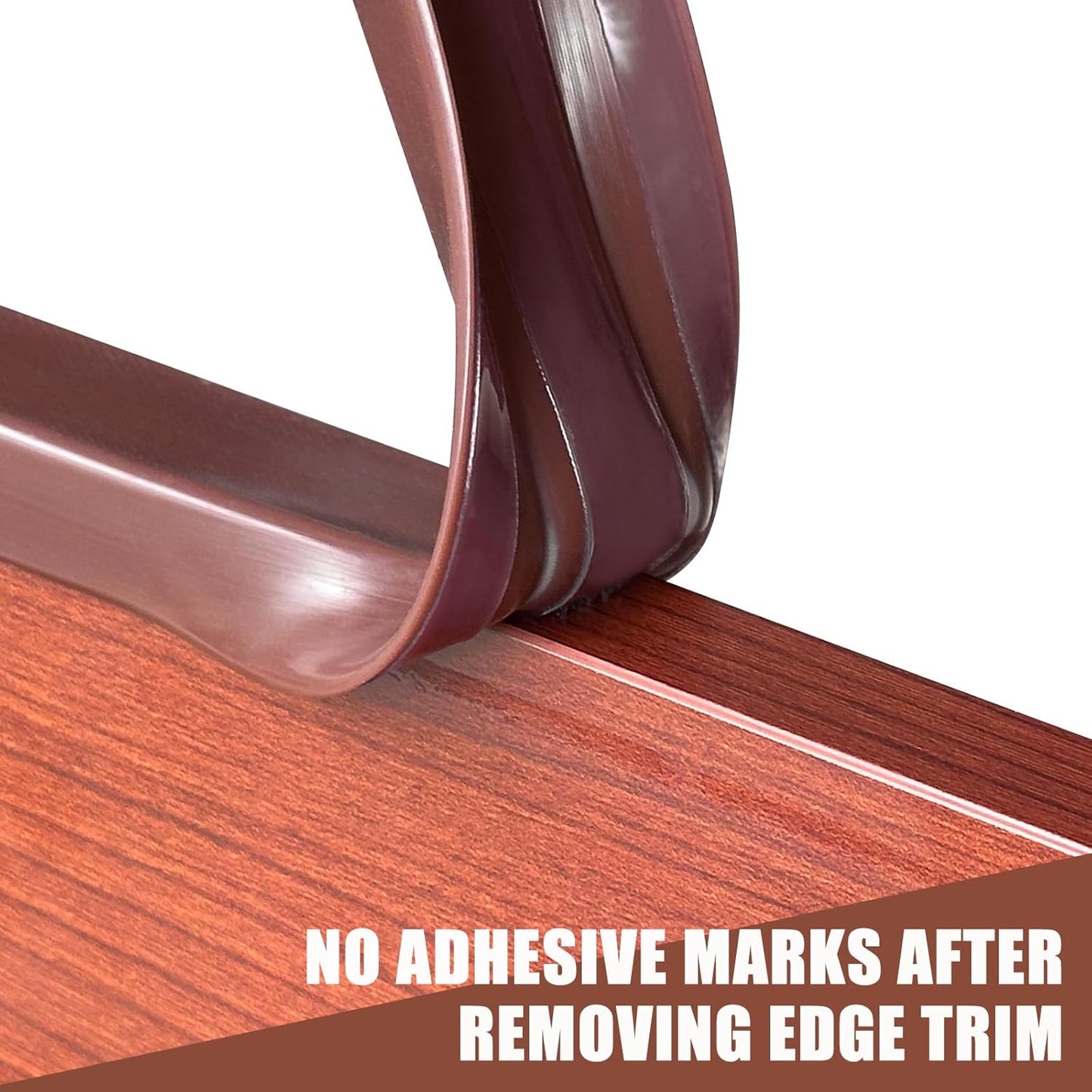 Rubber Edge Trim, Flexible Self Adhesive U Shaped Edge Banding, 1"(25.4mm) U Channel Furniture(Cabinet, Drawer, Desk, Table, Counter Top) Edge Protector, Edge Guards for Woods, 20Ft, Brown