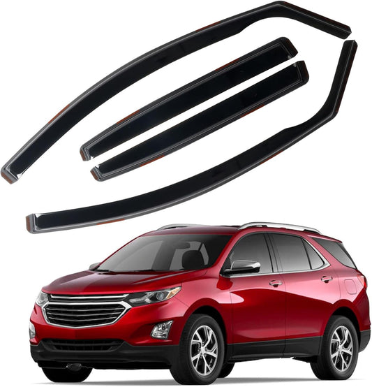in Channel Rain Guards for Chevrolet (Chevy) Equinox 2018 2019 2020 2021 2022 2023 2024, Durable Side Window Wind Deflectors, Vent Window Visors Shades Shield, 4PCS