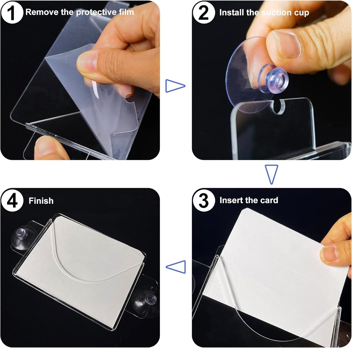 1 Pack Parking Permit Holder for Car Windshield,Acrylic Pass Holder with Strong Suction Cup,Clear Parking Tag Holder for Parking Permit,Vehicle Permit,Toll Pass,Name Card(4x3in)