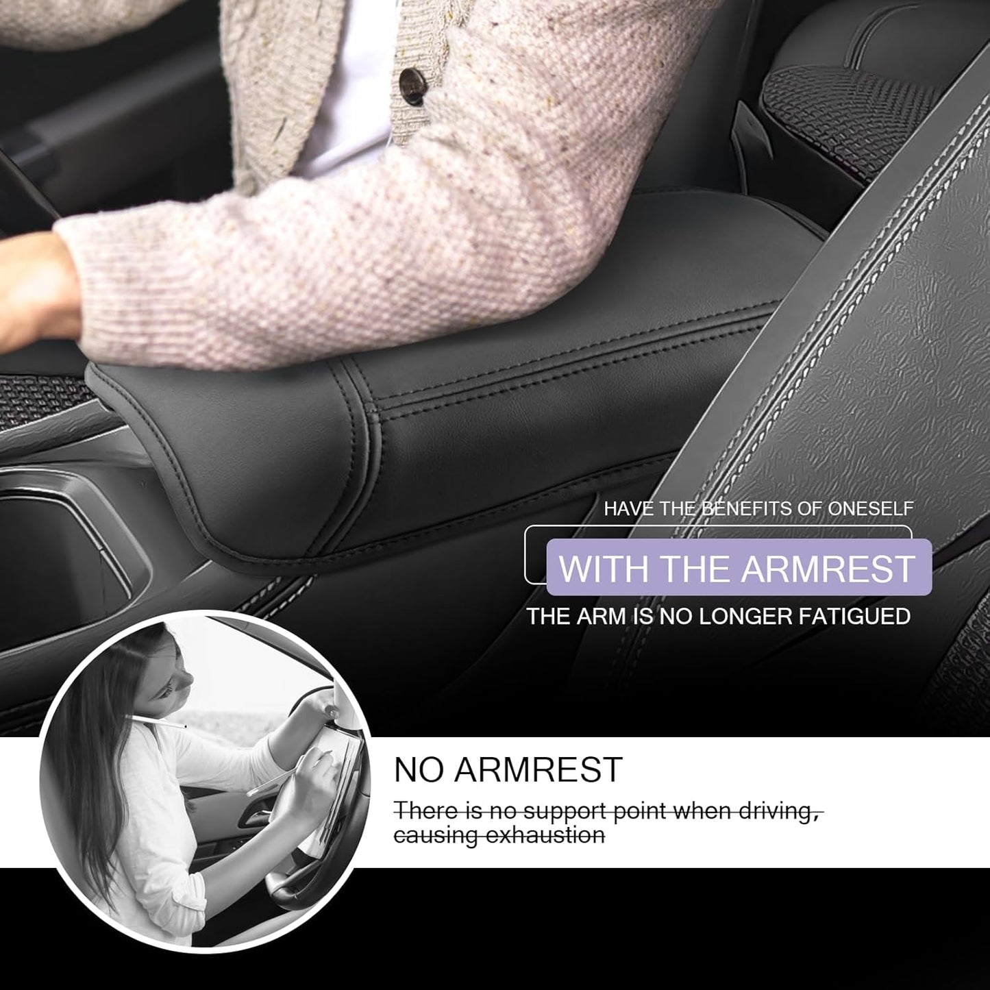 LUWU 2025 Kicks Center Console Cover Compatible with 2025 Nissan Kicks Accessories 2025 Kicks S/SV/SR Armrest Cover Armrest Console Cover (Thin Black)