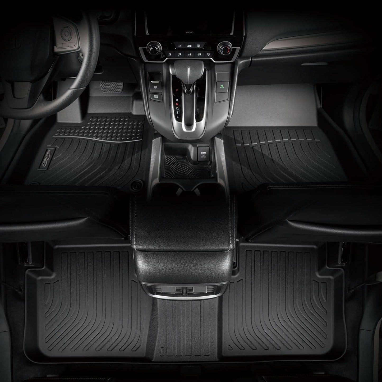 Binmotor-All Weather Car Floor Mats for Jeep Renegade 2015-2024, TPE Rubber Liners for Jeep Renegade Accessories Car Mat-Black