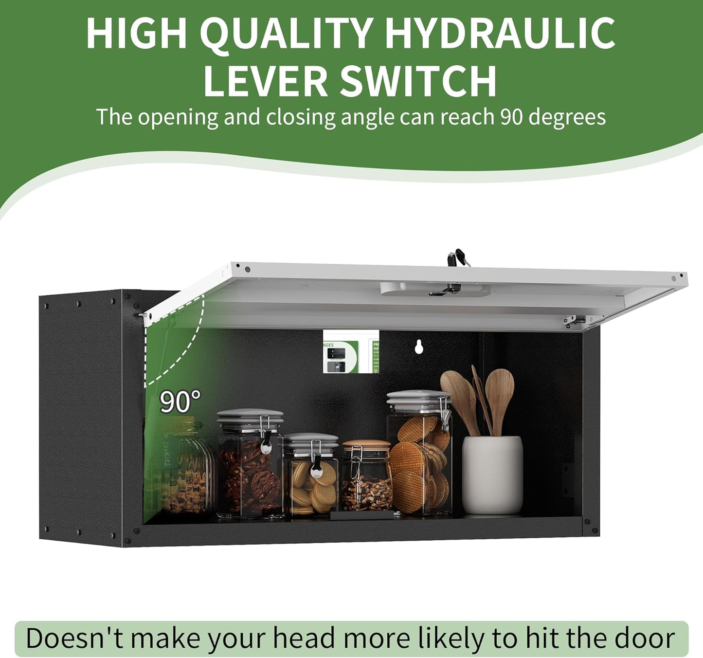 Garage Wall Cabinet,Metal Wall Cabinet with Doors and Adjustable Shelves,Steel Utility Wall Mounted Tool Cabinets for Home,Office,Kitchen,Warehouse