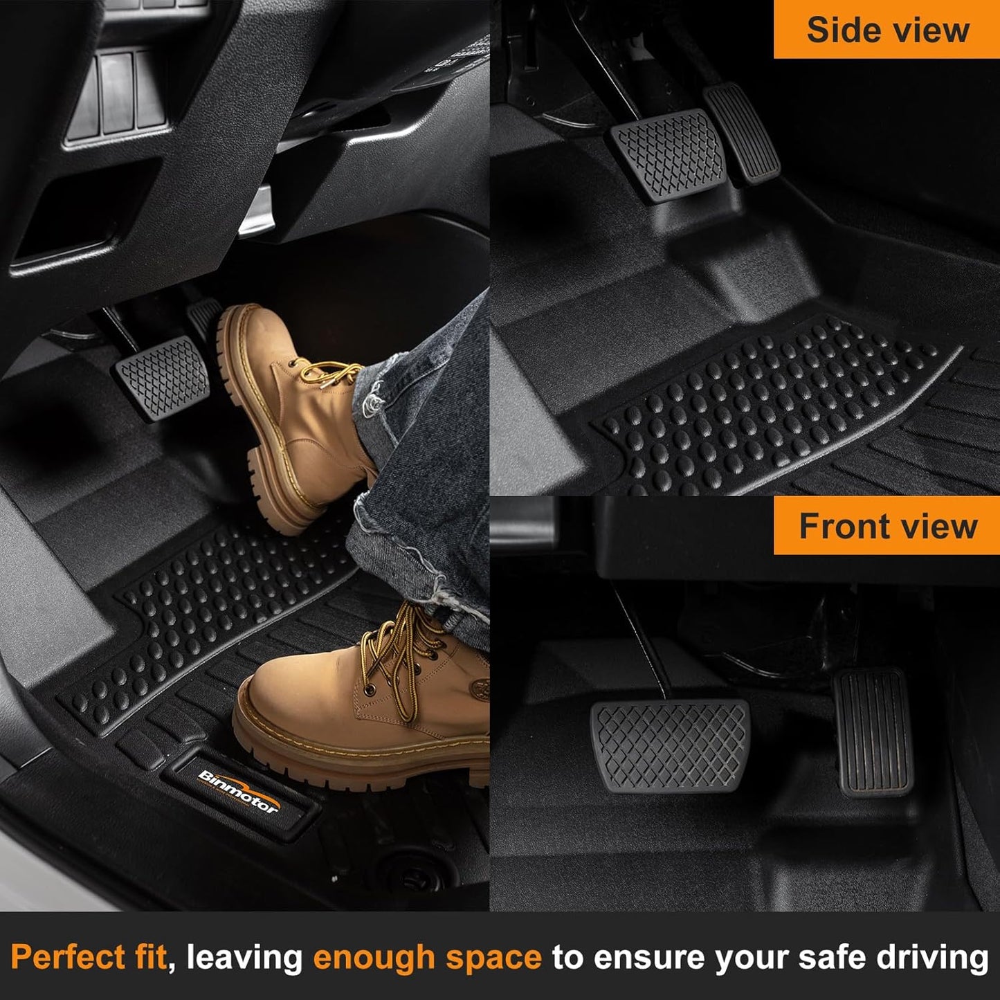 Binmotor-All Weather Floor Mats Cargo Liner for Nissan Rogue Sport 2022-2017(Cargo Tray in Highest Position), Car Mats with Trunk Mat Full Set, Heavy Duty Car Floor Liners for Rogue Sport Accessories