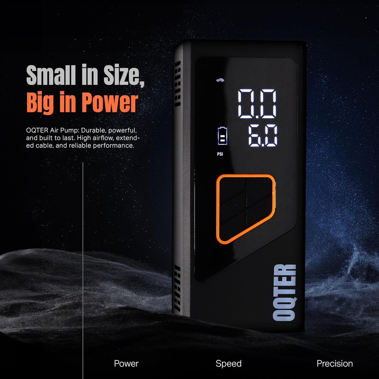 Tire Inflator Portable Air Compressor, 150PSI Portable Tire Inflator For Car, Air Pump for Car Tires with Tire Pressure Gauge Tools, 6000mAh Smart Pump Tire Inflator for Car, Motorcycle & Bike Pump