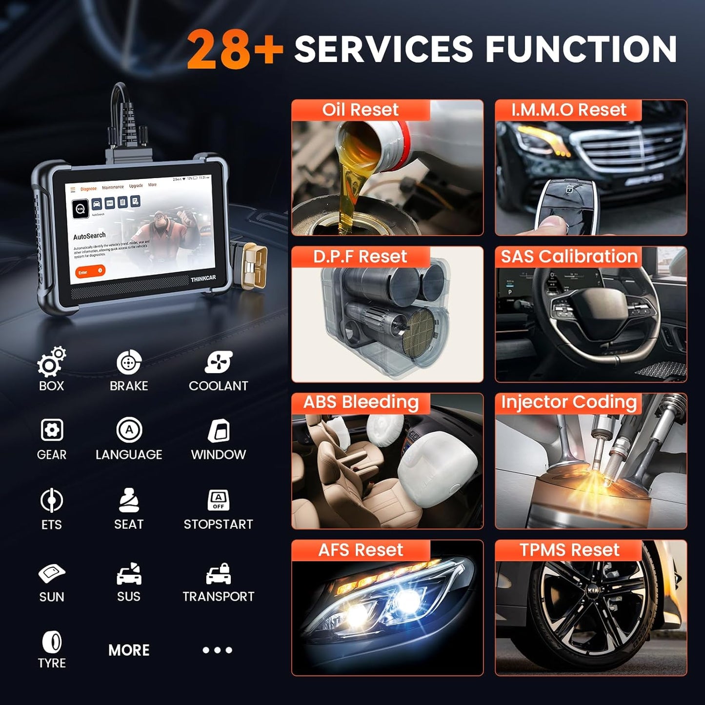 TK672 Bidirectional Scan Tool, Full System OBD2 Scanner Diagnostic Tool, 28 Reset,Scanner for Car with Action Test, CAN FD, Free Lifetime Upgrade