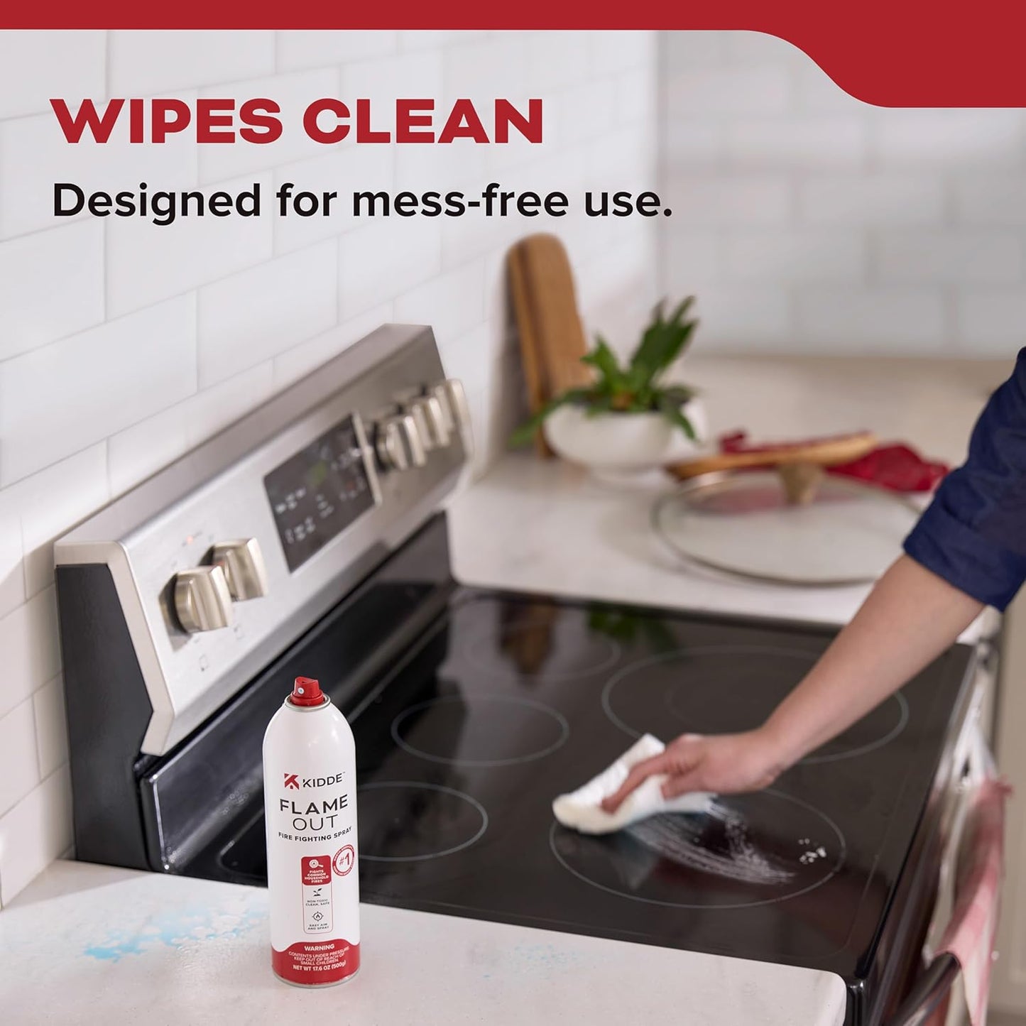 Kidde Flame Out Fire Fighting Spray, 17.6 oz, for Home Use, Kitchens, Dorms, Apartments