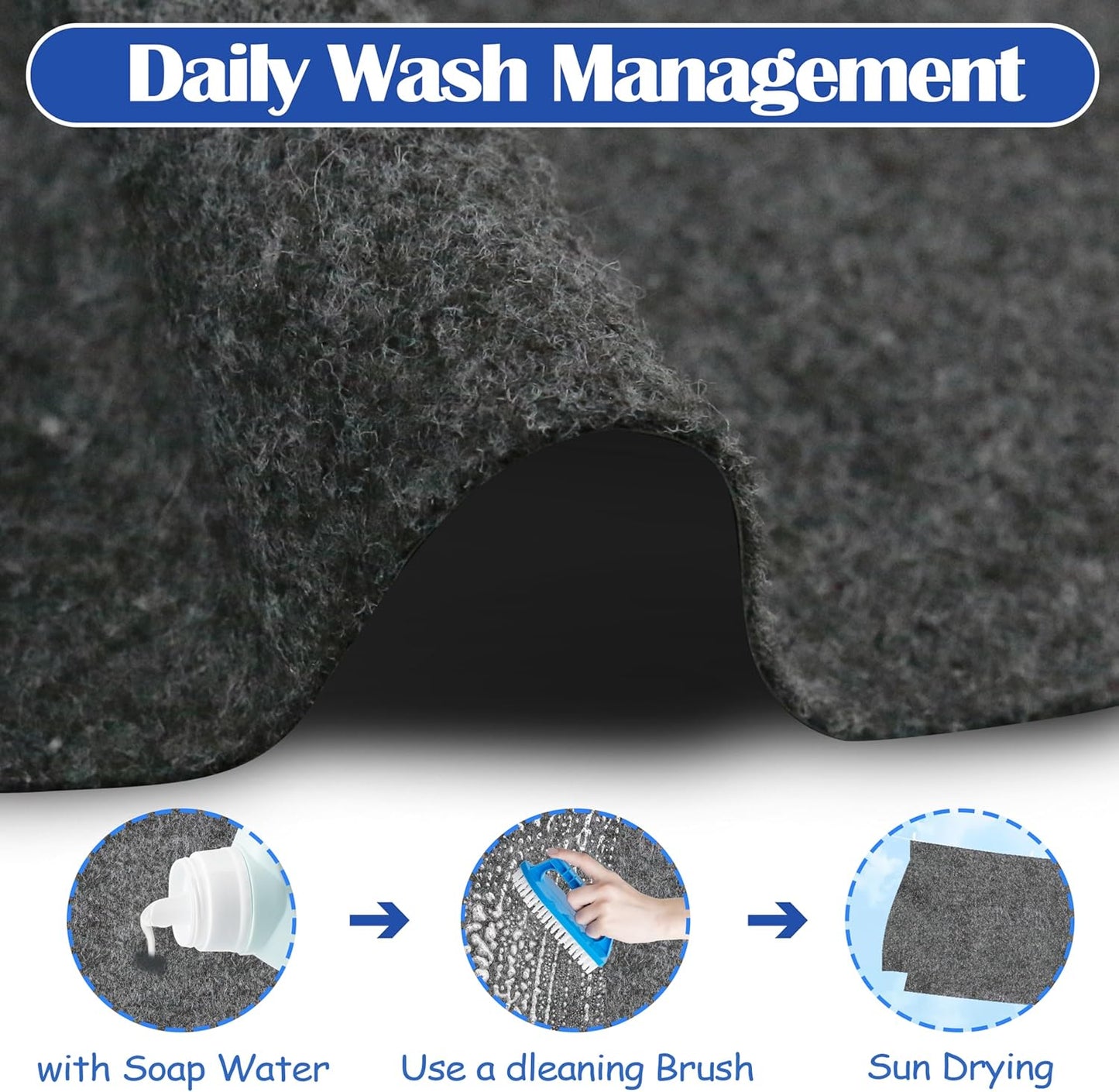 Ogrmar 6 x 8.2 FT Outdoor Storage Shed Mat, Waterproof Storage Shed Flooring Mat, Soft Patio Furniture Carport Mat Washable with Non-Slip Backing, Storage Shed Not Included (6x8.2FT)