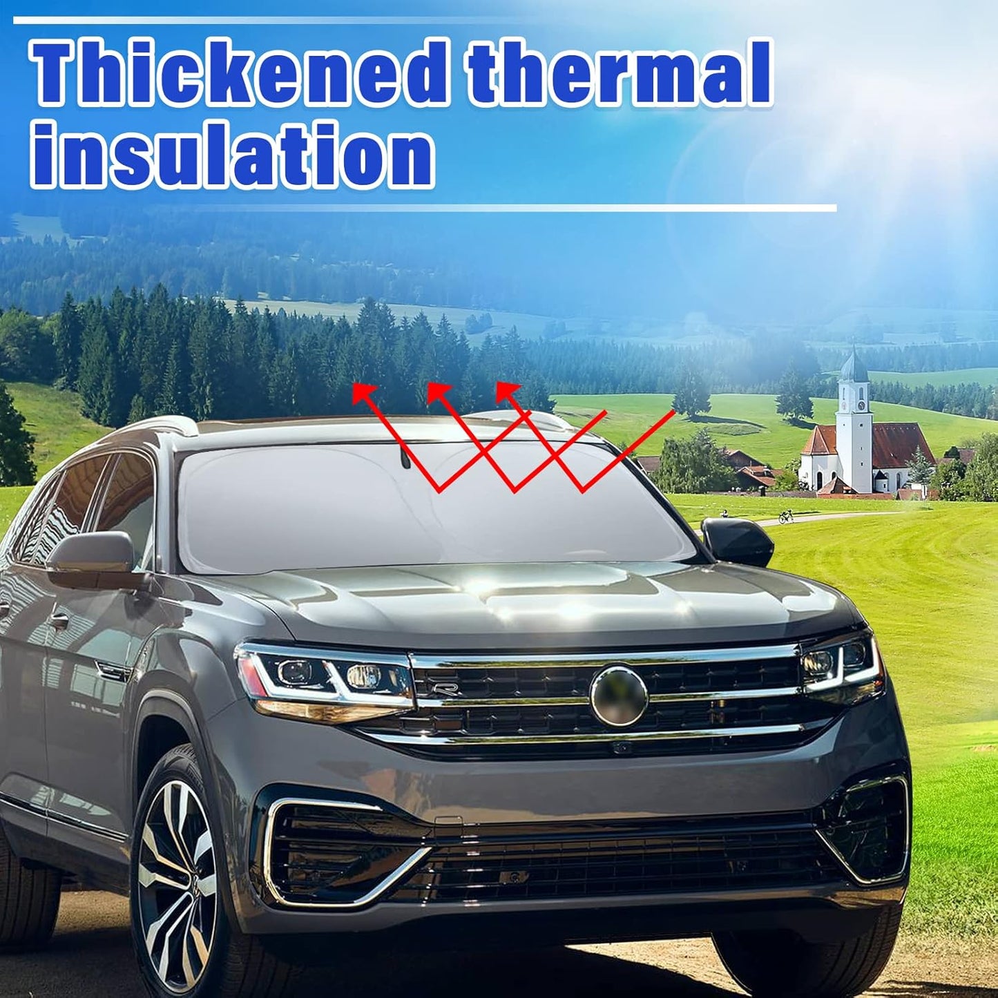 Car Windshield Sunshade Cover Shield Visor (2018-2025 VW Atlas Cross Sport)