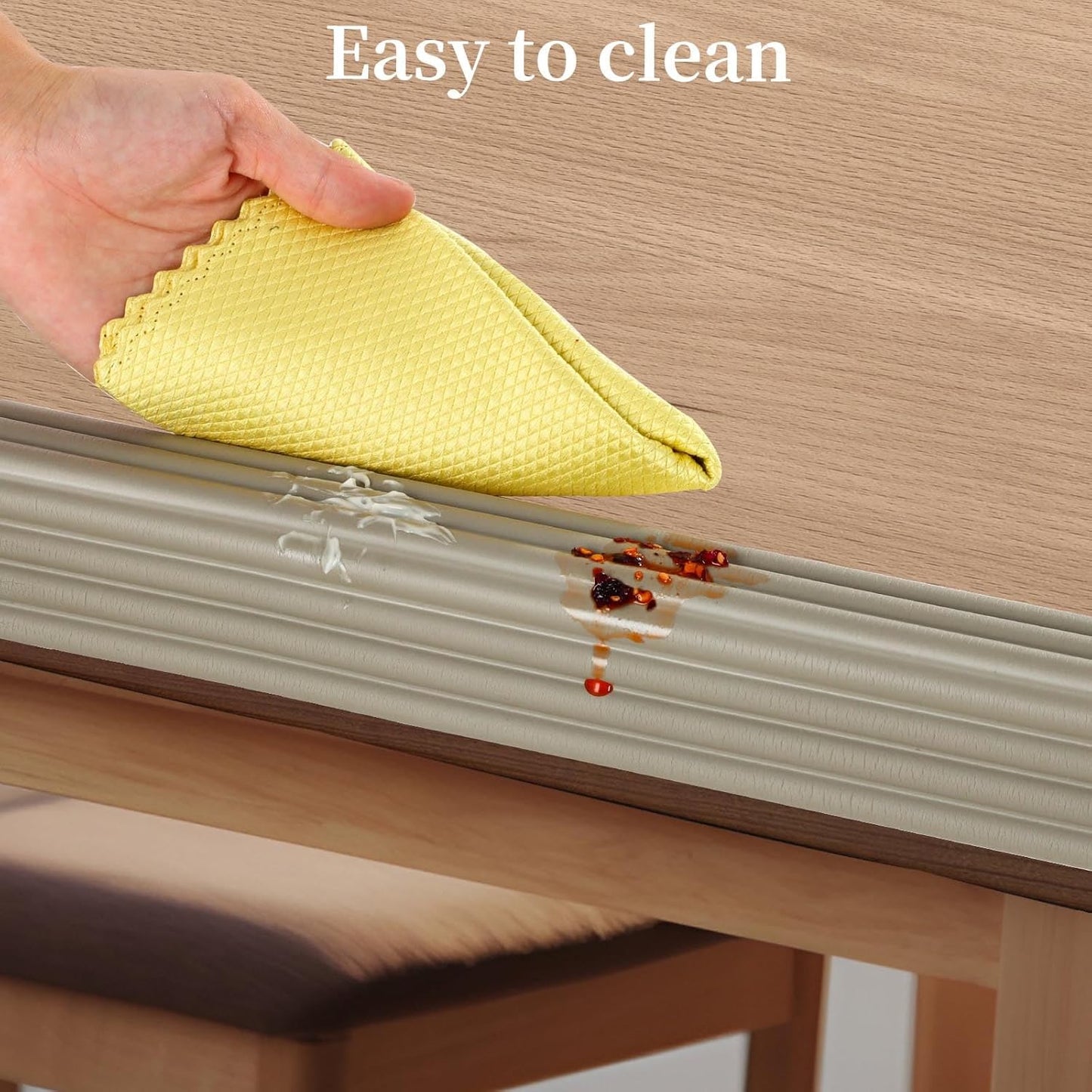 Corner Protector for Baby, Widen Edge Protector with Adhesive Backing, Baby Proofing Edge Corner Protectors Self Adhesive Furniture Corner Guard Bumper for Table, Desk, Fireplace (Gray, 6.6ft)