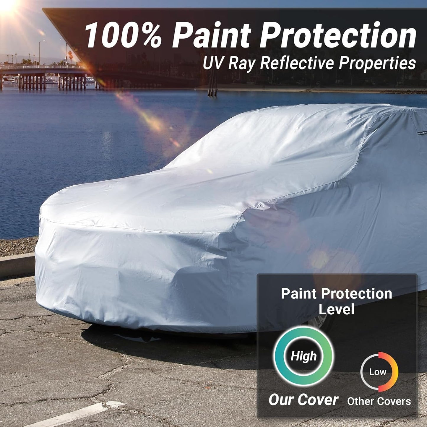 iCarCover Premium Car Cover for 1968-1972 Chevy Chevelle Wagon Heavy Duty Waterproof All Weather Automobiles Custom Fit Indoor Outdoor UV Snow Protection Covers with Straps and Bag