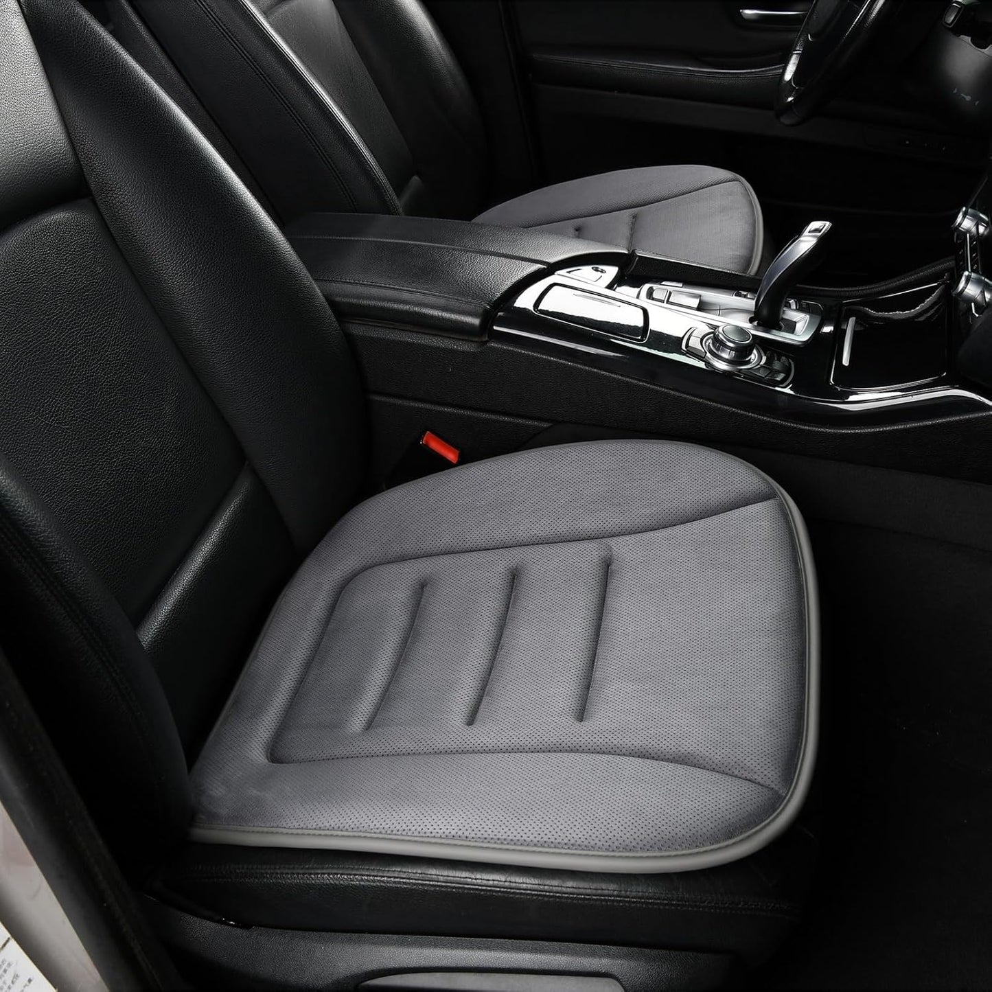 KAYI Car Seat Cushion, Memory Foam Car Seat Cushion, Anti Slip Rubber Bottom Car Seat Cushions for Driving, Suitable for Car and Office Chairs (2 Pack, Grey)