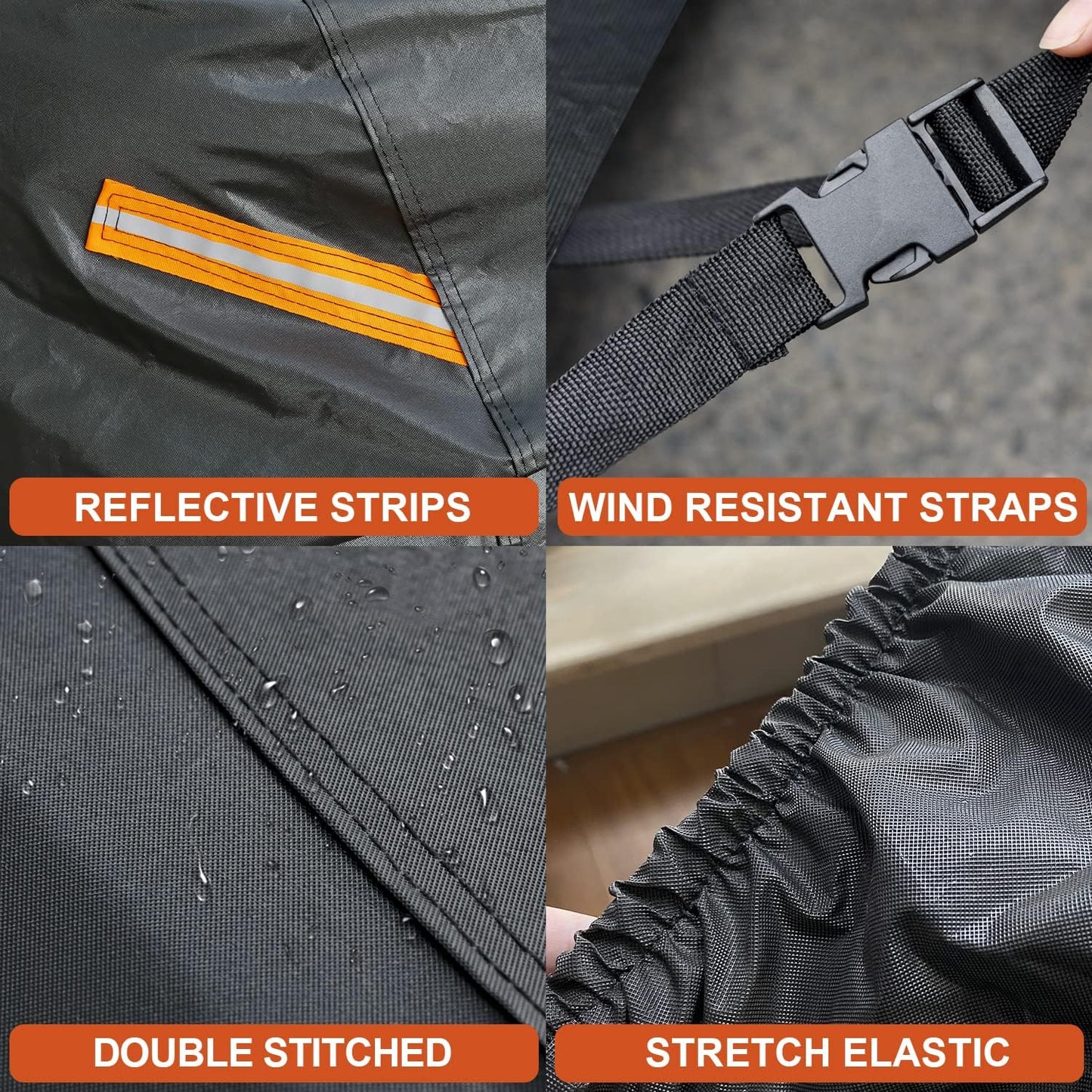 Kayme 7 Layers Car Cover Waterproof All Weather for Automobiles, Outdoor Full Coupe Cover Rain Sun UV Protection, Universal Fit for Ford Mustang, Chevy Camaro, Jaguar XK, XKR, Etc. (186-193 inch)