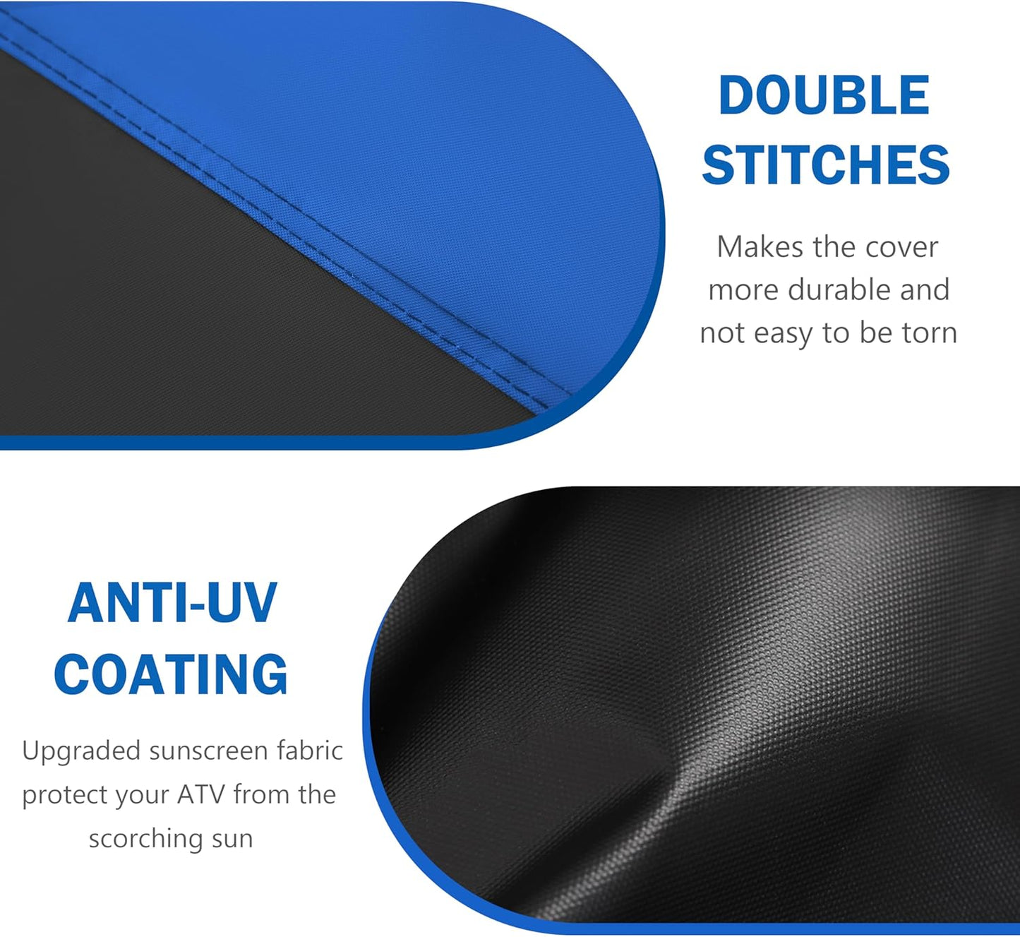 MORNYRAY ATV Cover Waterproof Heavy Duty Universal Quad Cover Outdoor Storage Cover 4 Wheeler UV Protection for Polaris Yamaha Honda Suzuki Kawasaki (Black, A4-100.8''L x 43.3''W x 47.2''H)