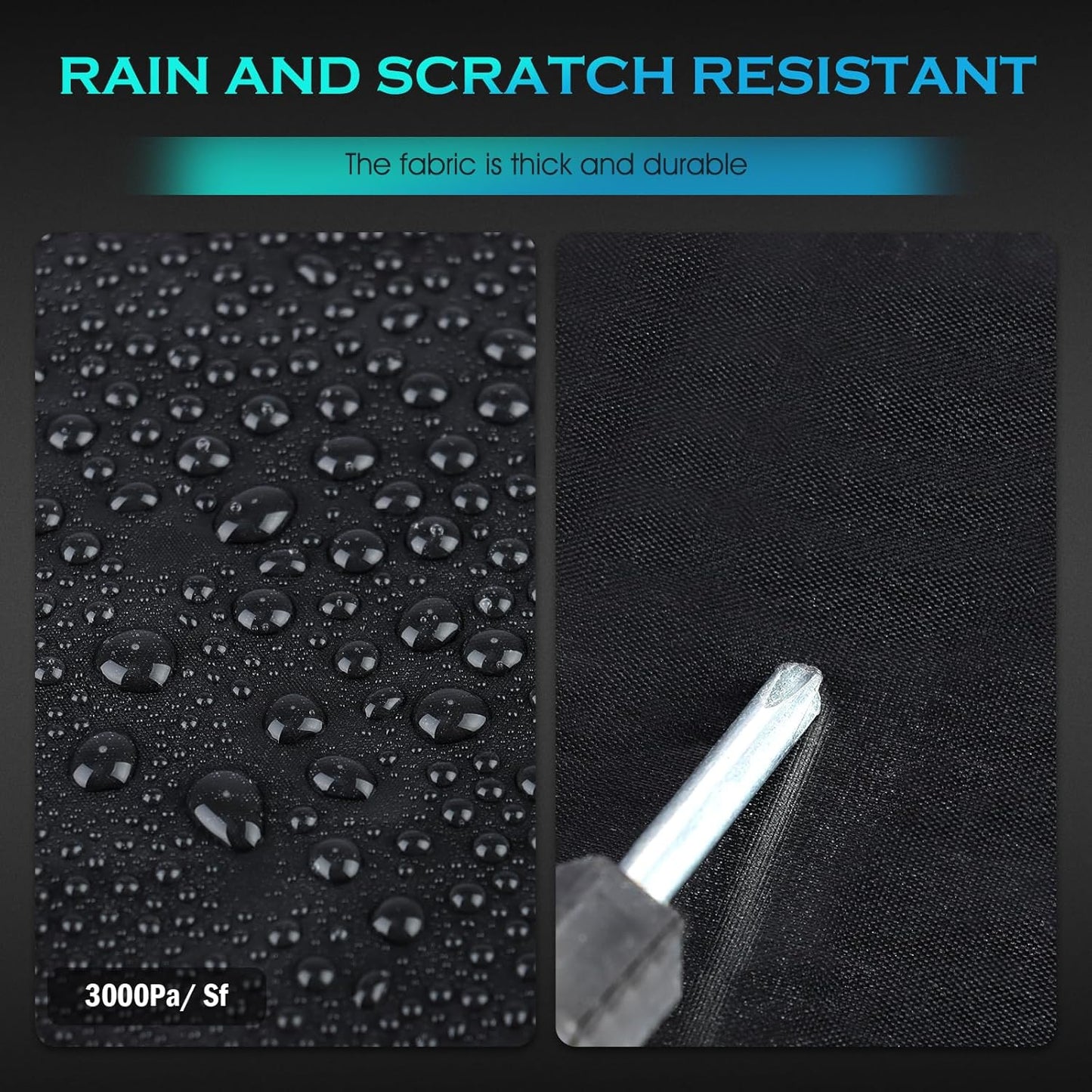 Car Cover Waterproof All Weather，Full Outdoor Pickup Truck Cover Rain UV Protection, Size T4 Universal Fit for Ford F150 Chevy Silverado Dodge Ram 1500. (Fit Truck Length 243 to 250 inch)