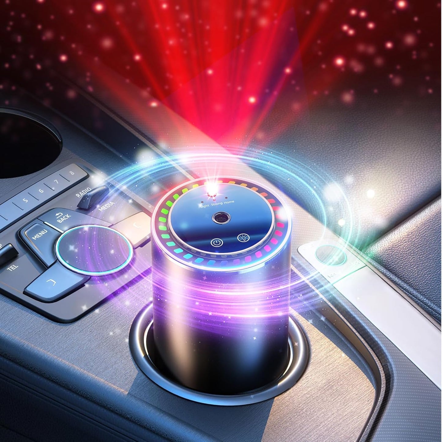 Drift Car and Home Diffuser Smart Air Freshener, Auto On/Off, Cordless & Portable, Works Silently, Refill Oil Aroma with 120Days Long-Lasting Scent, Travle Gifts for Men, Easter's Day-Forest