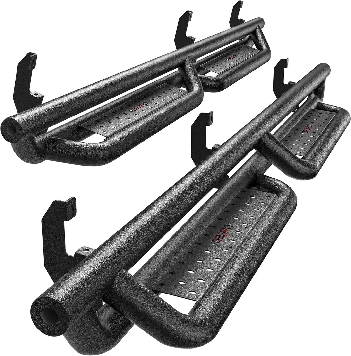 OEDRO Running Boards Compatible with 2019-2025 Chevy Silverado/GMC Sierra 1500, 2020-2025 2500HD 3500HD Crew Cab(Excl. 2019 1500 LD/Limited), Bolt-on Side Steps Steel Nerf Bars