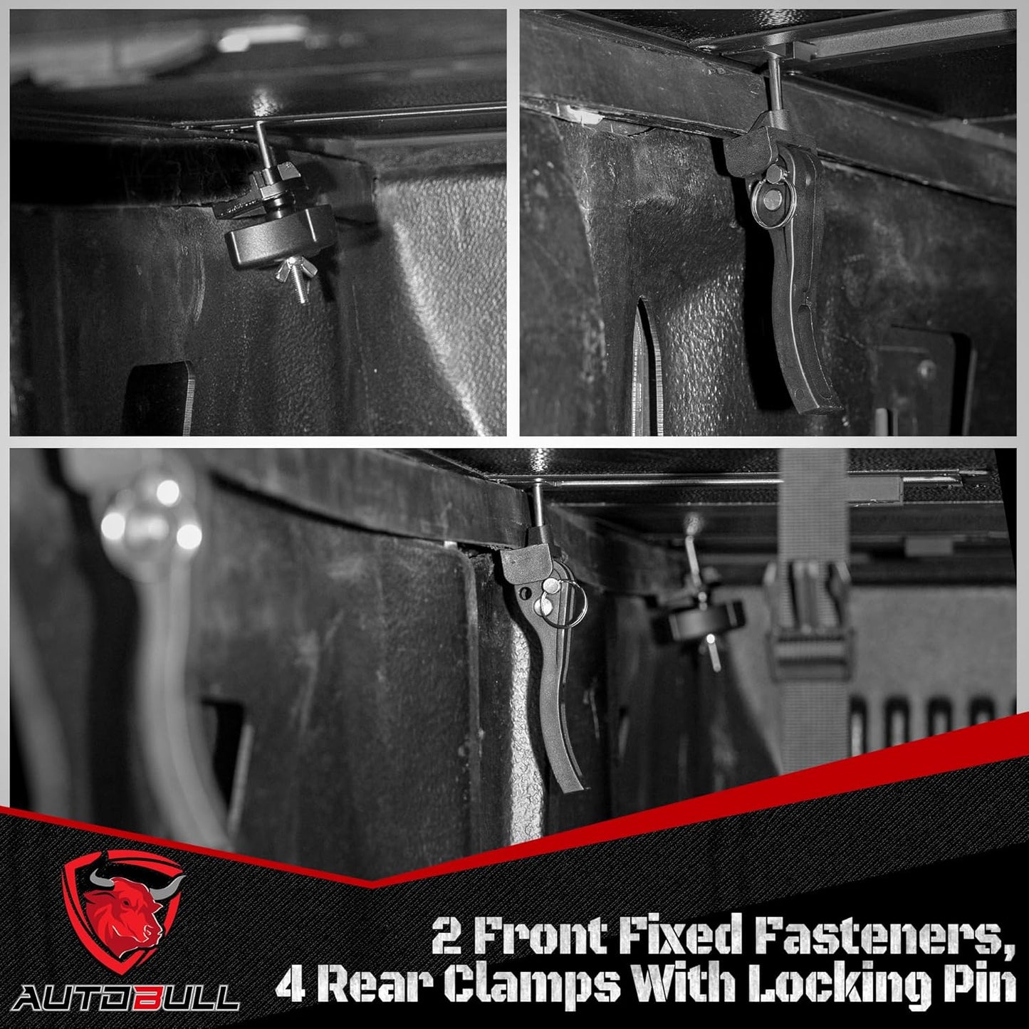 Hard Top Tri Fold tonneau Cover Compatible with 2022-2025 Toyota Tundra 6.5ft Bed, Alloy Steel and Fiberglass Made