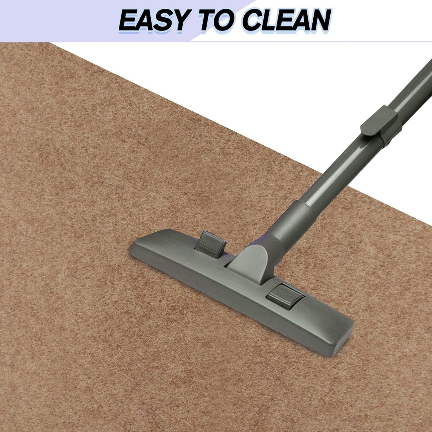 Custom Size Backed Non-Slip Area Rugs Runner, Easy Clean, Waterproof Runner Rugs for Hallway Entryway, Kitchen, Laundry, 3FT x 76FT, Beige