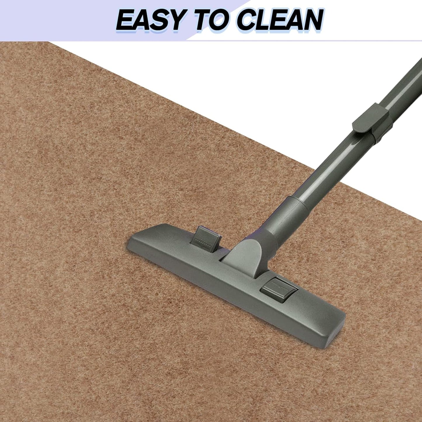 Custom Size Backed Non-Slip Area Rugs Runner, Easy Clean, Waterproof Runner Rugs for Hallway Entryway, Kitchen, Laundry, 3FT x 69FT, Beige