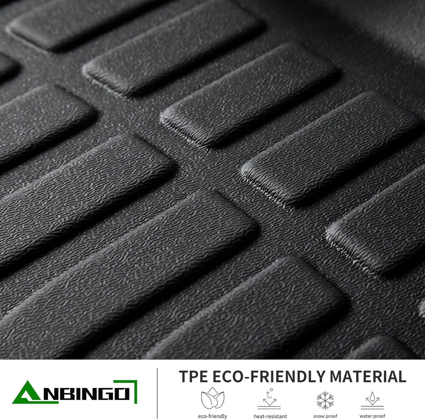 ANBINGO®Floor Mats Fit for Hyundai Santa Fe 2021-2023 Gas Only All Weather Mats for 2022 Santa Fe TPE Car Mat Rugs for Santa Fe Rubber Trunk Carpet for Santa Fe Automotive Accessories