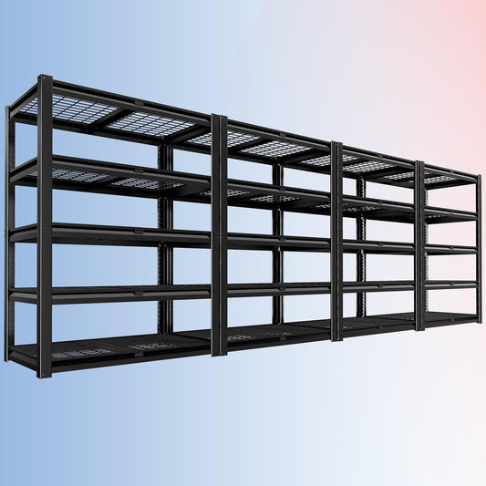 PrimeZone Heavy Duty Garage Shelving 5 Tier Heavy Duty Storage Shelves Adjustable Industrial Metal Wire Shelf Unit for Garage,Basement,Pantry,Warehouse,Commercial,36" W X 16" D X 72" H 4Pack