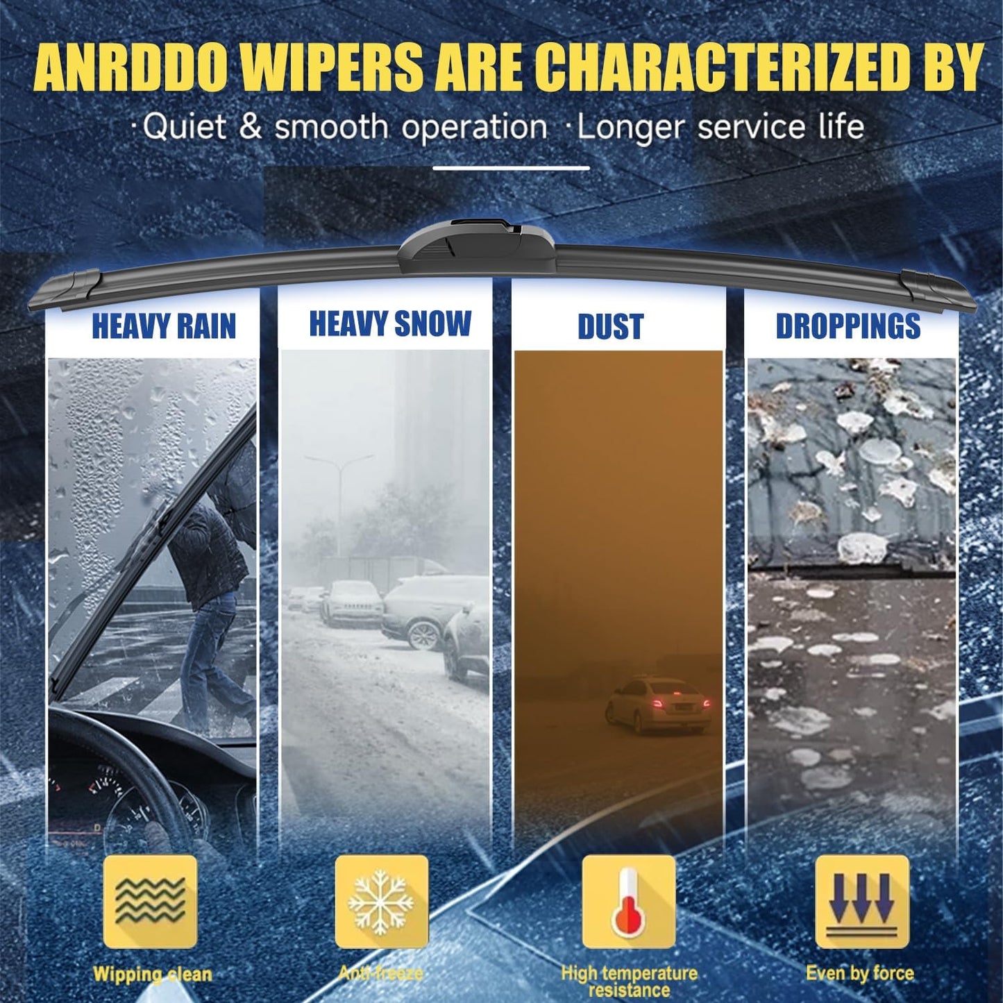 3 Wipers Factory Replacement For 2009-2012 Subaru Forester,2005-2009 Subaru Legacy Outback -Original Equipment Windshield Wiper Blades Set 24"+18"+14" (Set of 3)