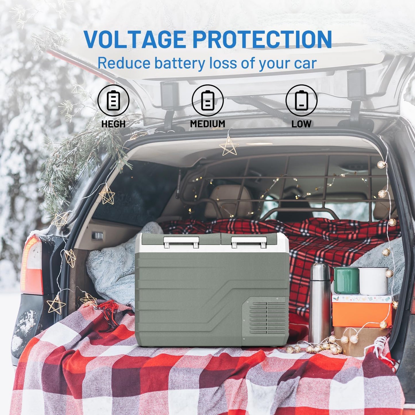 Alpicool 12 Volt Refrigerator Portable Refrigerator for Car 33 Quarts Car Fridge Portable 12V Dual Zone Fridge Freezer 12/24V 110~240 Volt AC for Truck RV Camper SUV Electric Cooler for Camping