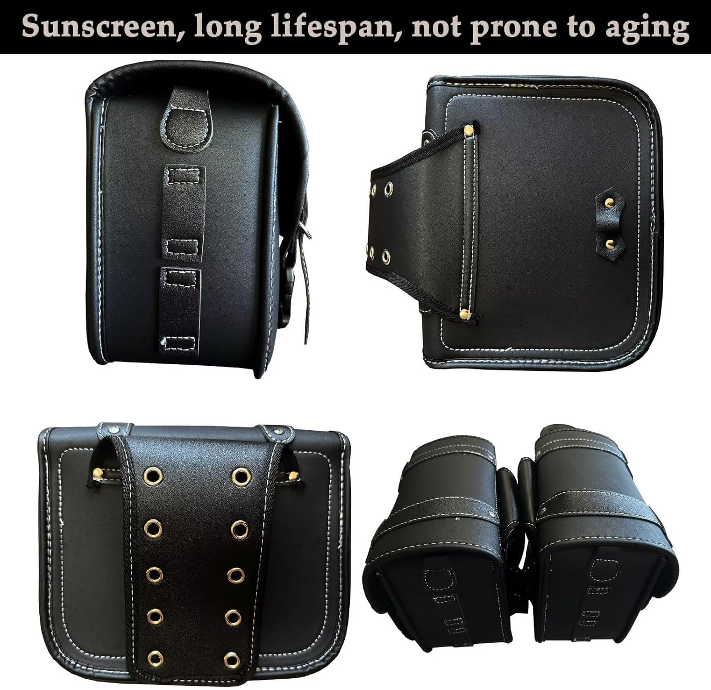 Motorcycle Saddlebags, Scooter Powersports Leather Saddle Bags Motorcycles, Softail Universal Throw Over Sportster Saddlebags 10.24x4.72x8.66 inches