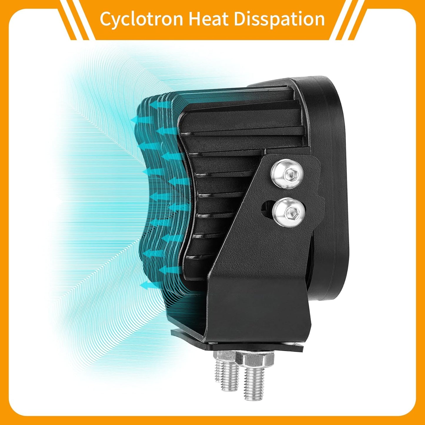 Cube LED Off Road Lights, 5 Inch 120W 10000lm IP68 LED Driving Lights Pods, Ultra Bright Square Combo Beam for Car Boat ATV UTV RV Golf Cart Pickup Tractor Work Lights 12V 24V, Pair