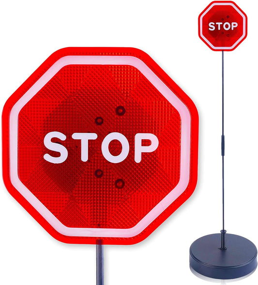 Andalus Brands Flashing LED Stop Sign Garage Parking Assistant System | Bumper Sensor,Red (1 Pack)