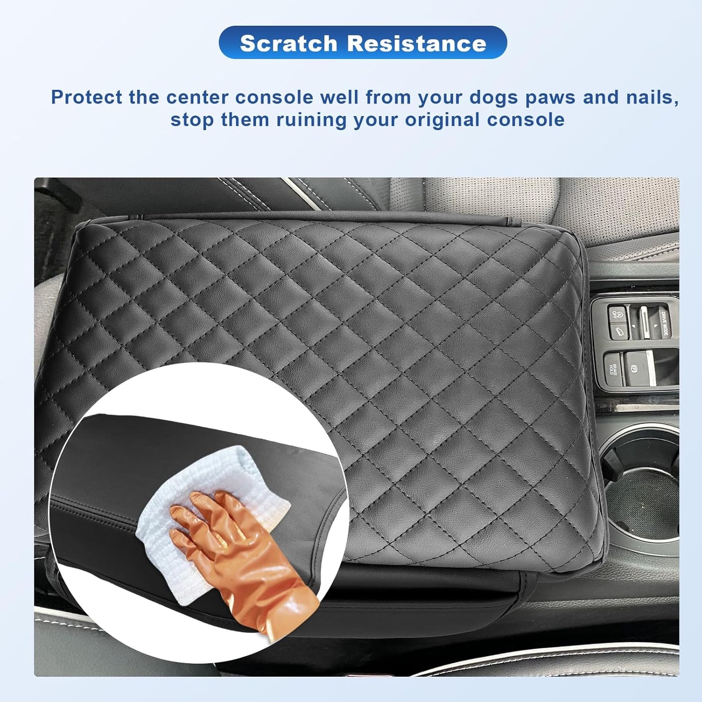 CDEFG 2023-2025 Pilot Center Console Cover for 2023-2025 Honda Pilot/2024-2025 Ridgeline/ 2024-2026 Passport Armrest Cover Middle Console Pad Arm Rest Cushion 2025 Pilot Hybrid Accessories