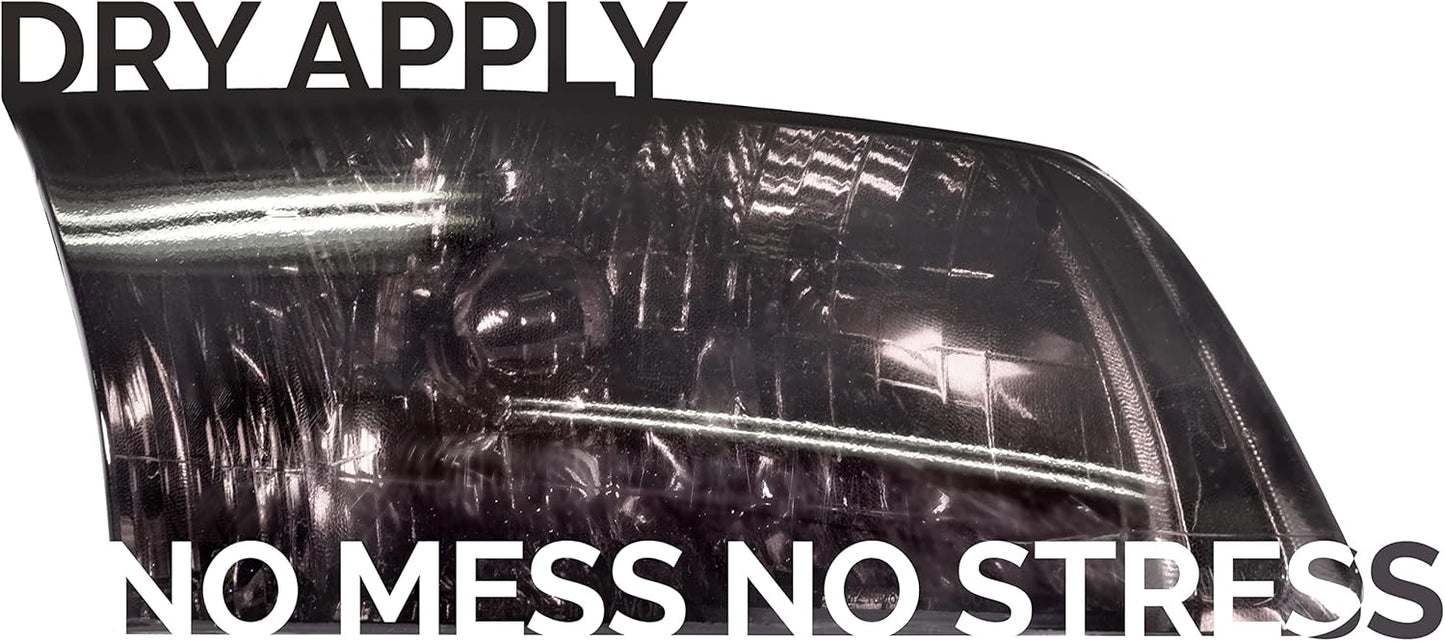 VViViD Smoke Black Adhesive Headlight Wrap Tinting Vinyl 16 Inch x 48 Inch Roll (2 Roll Pack)