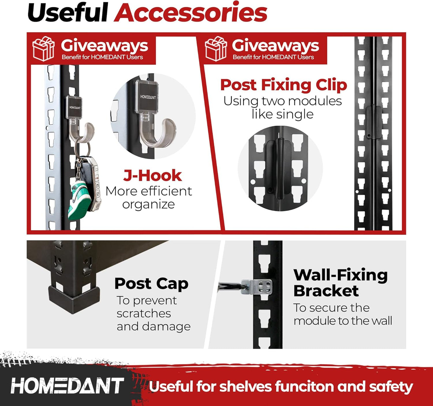HOMEDANT 5-Tier Laminated Boltless Heavy Duty Metal Shelving Unit Adjustable Garage Storage Utility Rack Shelves Organization Shelf Warehouse Industrial 39.8" W x 18.2" D x 71.3" H 10Pack