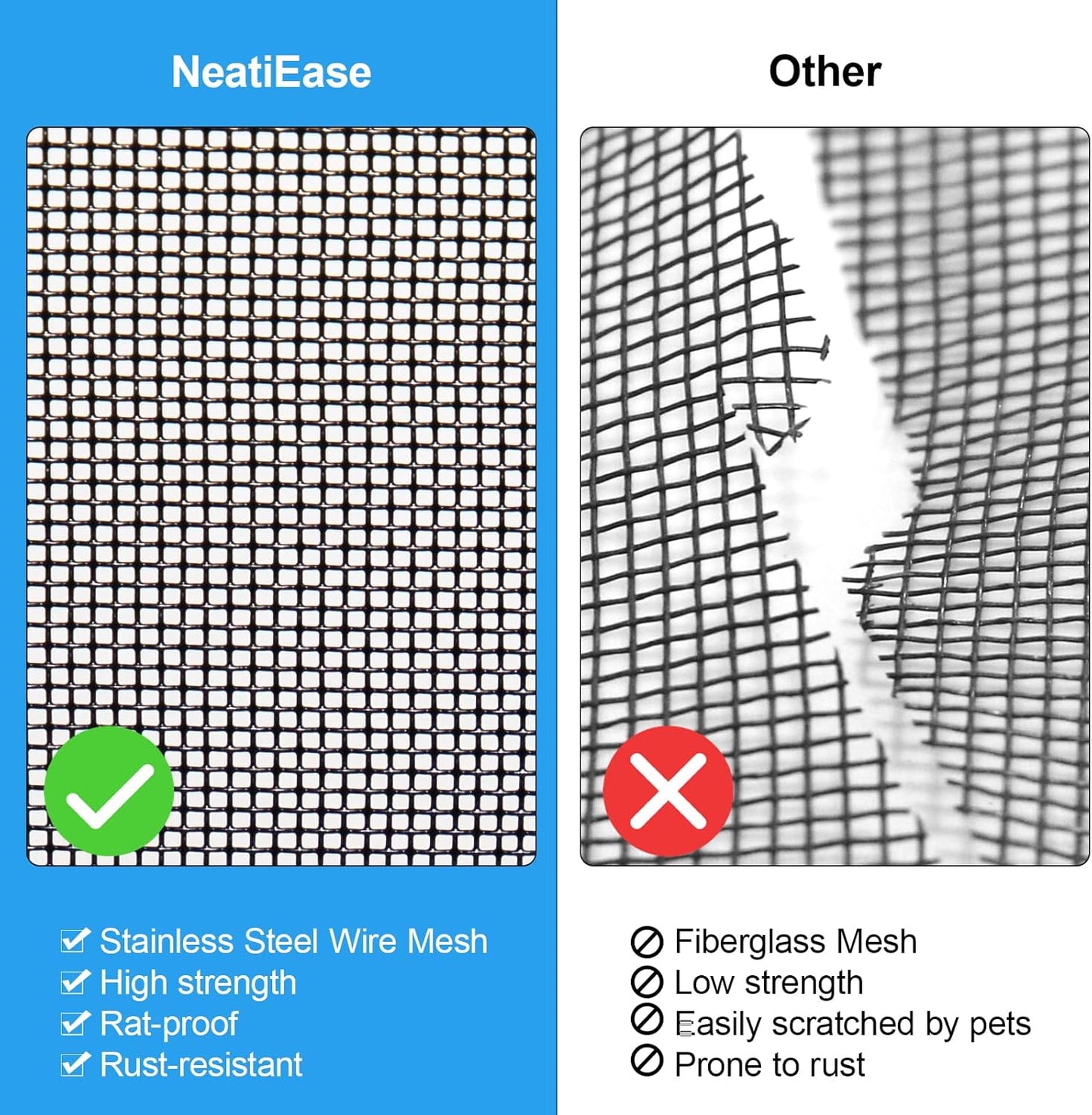 NeatiEase Upgraded Shed Windows 2 Pack, 14" x 21" Windows with Tempered Glass and Stainless Steel Screen for Shed, Chicken Coop, Playhouse, Household, Garage(Black)