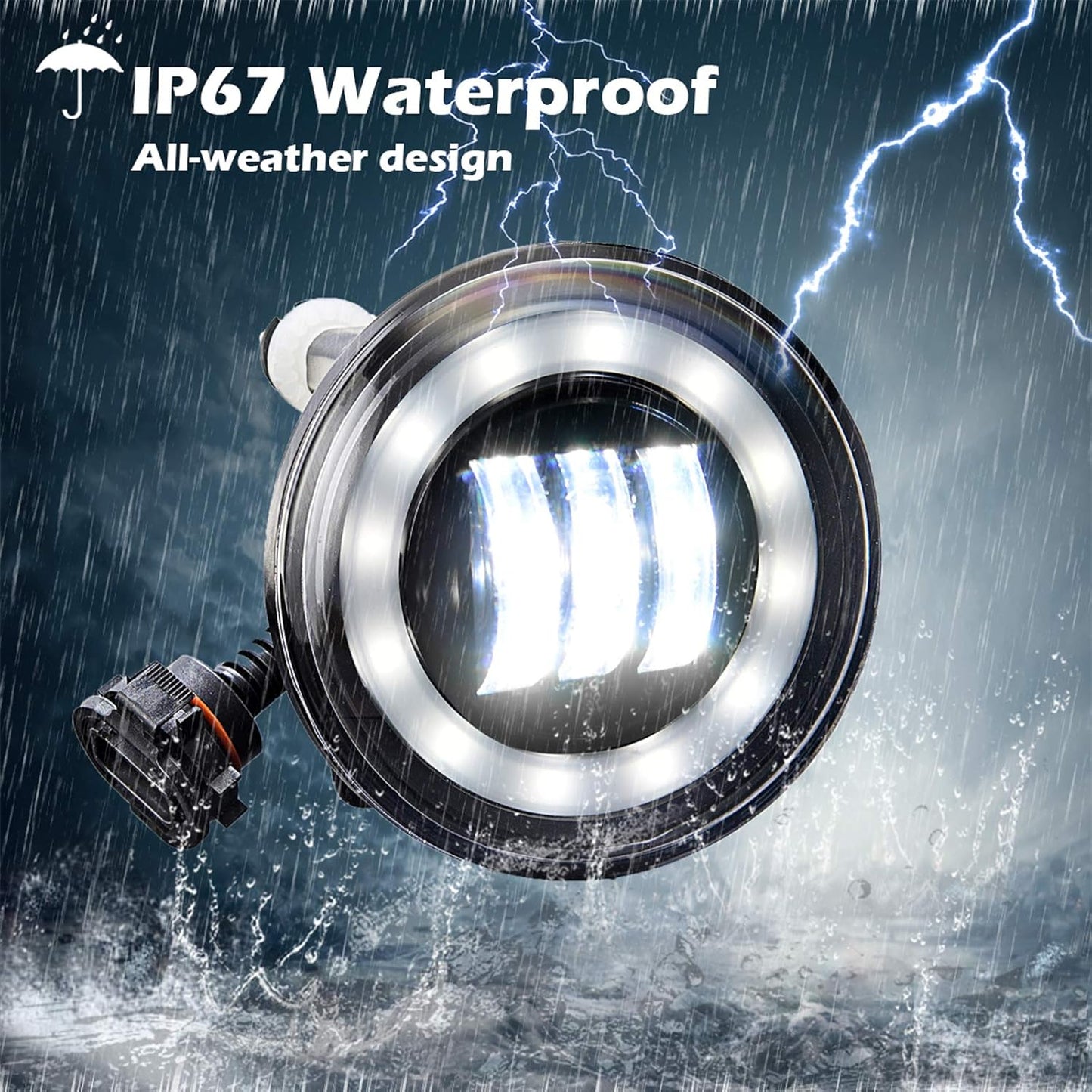 Tecoom LED Fog Lights Compatible with Chevy Colorado Silverado Camaro Tahoe/Suburban Avalanche/Ford Escape Mustang, Bumper Fog Lamps [Only Fit Model with 2 Same Fog light]