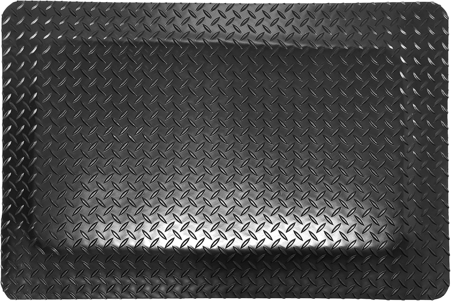 Rhino Mats, American Classic Diamond Anti-Fatigue Mats, Industrial Ergonomic Comfort Standing Mat for Work, Home, Garage, Office, Kitchen or Anywhere (Black 1" Thick, 4 FT. x 13 FT.)