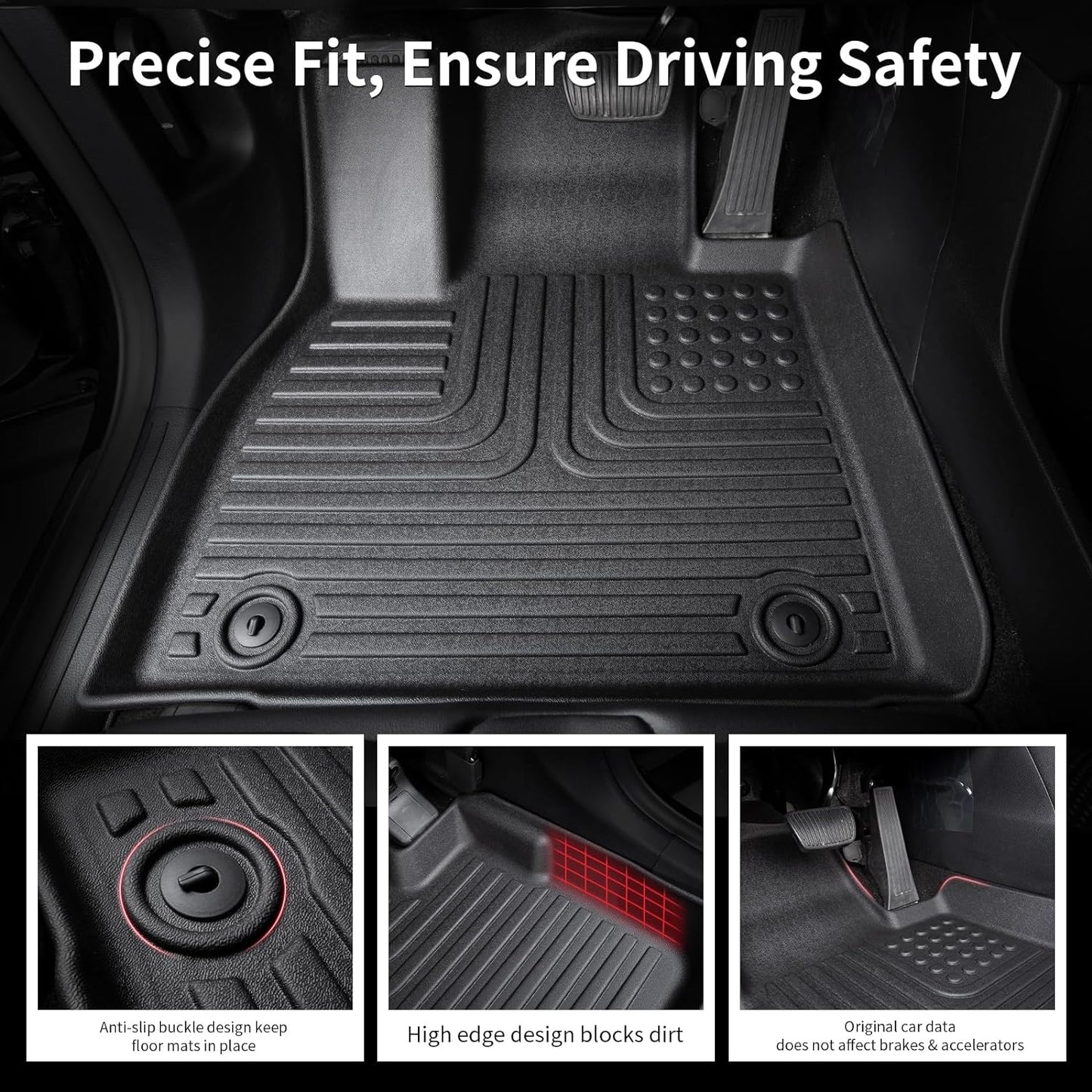 All Weather Floor Mats and Cargo Liners Set Fit for Mazda CX-30 2020-2024 2025 TPE Car Mats Waterproof Anti-Slip Rubber Trunk Liners CX-30 Accessories