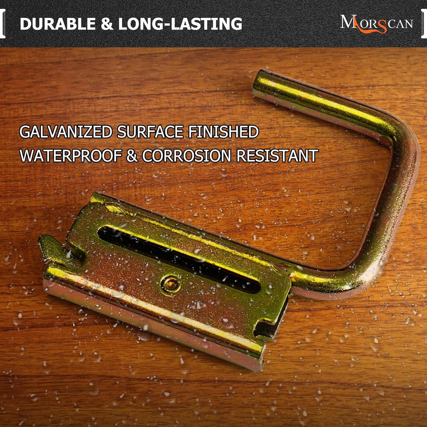 10 Pack 2" E Track J Hooks Heavy Duty Galvanized Steel E-Track Tie Down Accessories for Box Truck, Enclosed Trailer, Garage, Vans, Warehouse, Workshop