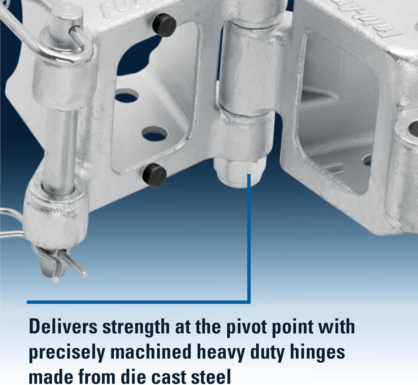 Fulton HDPB340101 Bolt On Folding Trailer Tongue Swing Away Hinge Kit for 3 Inch x 4 Inch Trailer Beams, 7,500 lbs. Capacity, Helps Reduce Trailer Length for Storage