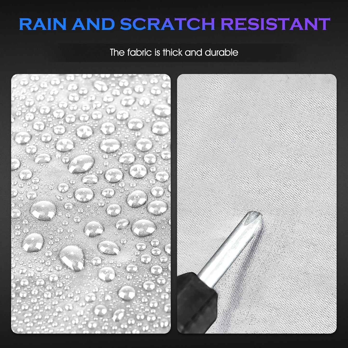 Car Cover Custom Fit for Toyota Tacoma 2005-2023,6 Layers Truck Cover Waterproof All Weather for Automobiles,Outdoor Full Exterior Cover,Rain, Sun, Wind Protection,Silver