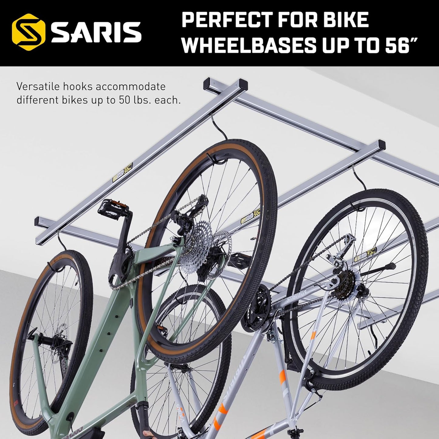 Saris Bike Storage, Cycle Glide Home Bicycle Parking, Ceiling Rack and Add-on-Kit